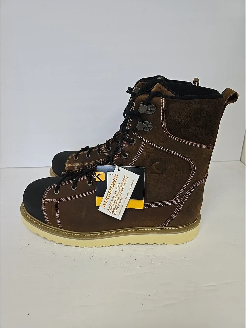 Dakota Men's 8'' 523 Steel Toe Steel Plate Ironworker Work Boot Brown Size 10M